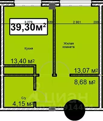 1-к кв. Ставропольский край, Ессентуки ул. Благодатная, 24 (39.3 м) - Фото 0