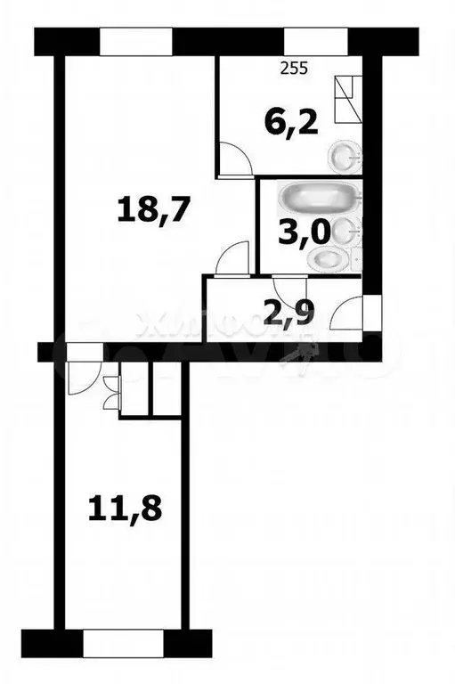 2-к. квартира, 41,7 м, 3/5 эт. - Фото 0