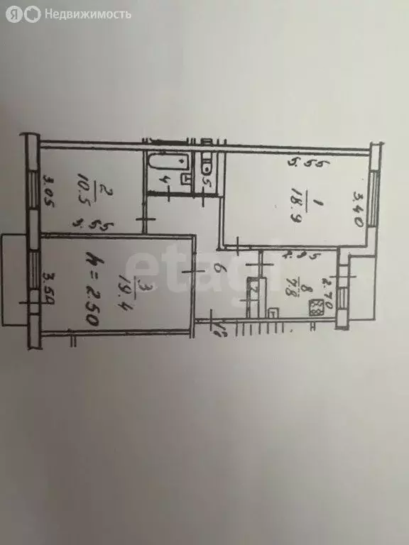 3-комнатная квартира: Торжок, улица Мира, 48 (73 м) - Фото 1