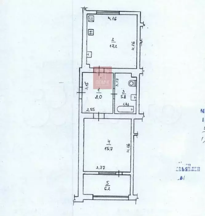 1-к. квартира, 50 м, 4/8 эт. - Фото 0