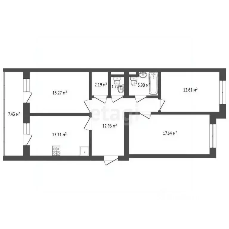 3-к кв. Марий Эл, Йошкар-Ола пер. Лени Голикова, 9 (85.11 м) - Фото 1