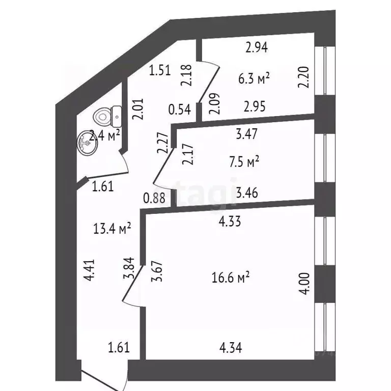 Офис в Санкт-Петербург ул. Яблочкова, 3 (46 м) - Фото 1