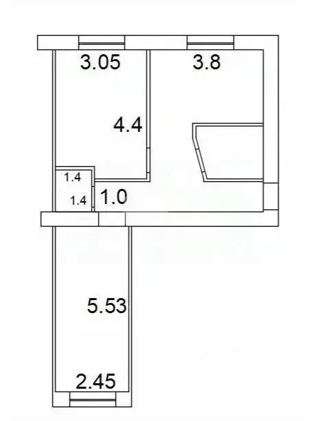 2-к кв. Карелия, Петрозаводск Октябрьский просп., 58 (49.6 м) - Фото 2
