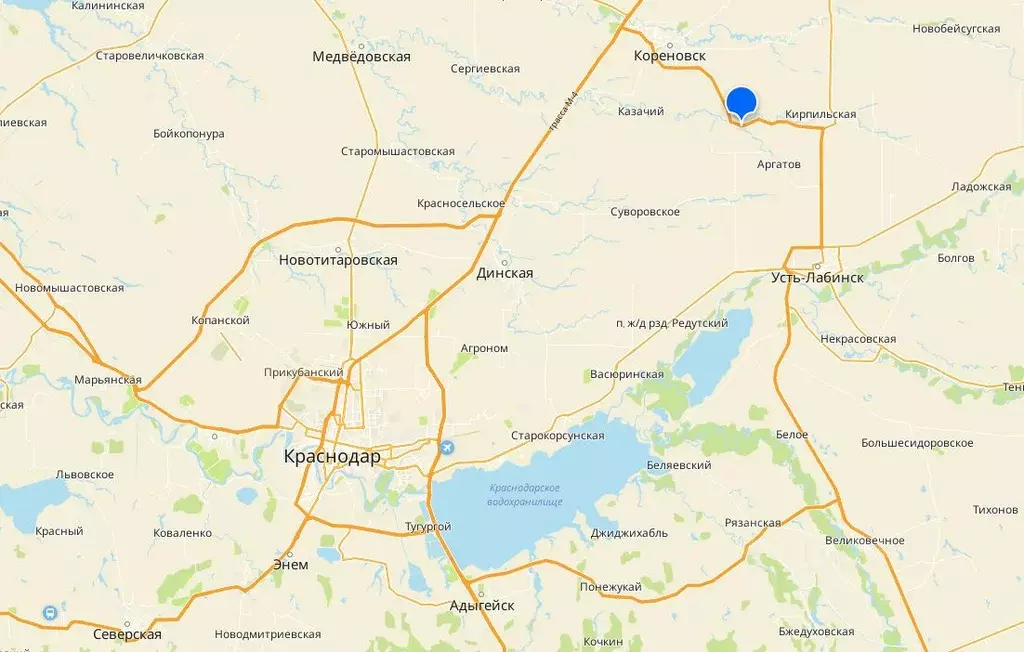 Участок в Краснодарский край, Кореновский район А-160, 115-й км (28.0 ... - Фото 2