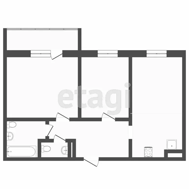 2-комнатная квартира: Тюмень, улица Тимофея Чаркова, 79к2 (57.81 м) - Фото 1
