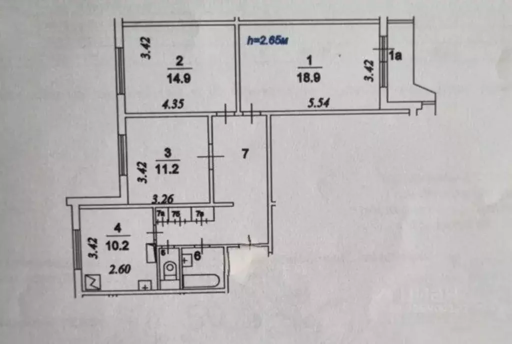 Комната Москва ул. Борисовские Пруды, 46К2 (14.9 м) - Фото 2