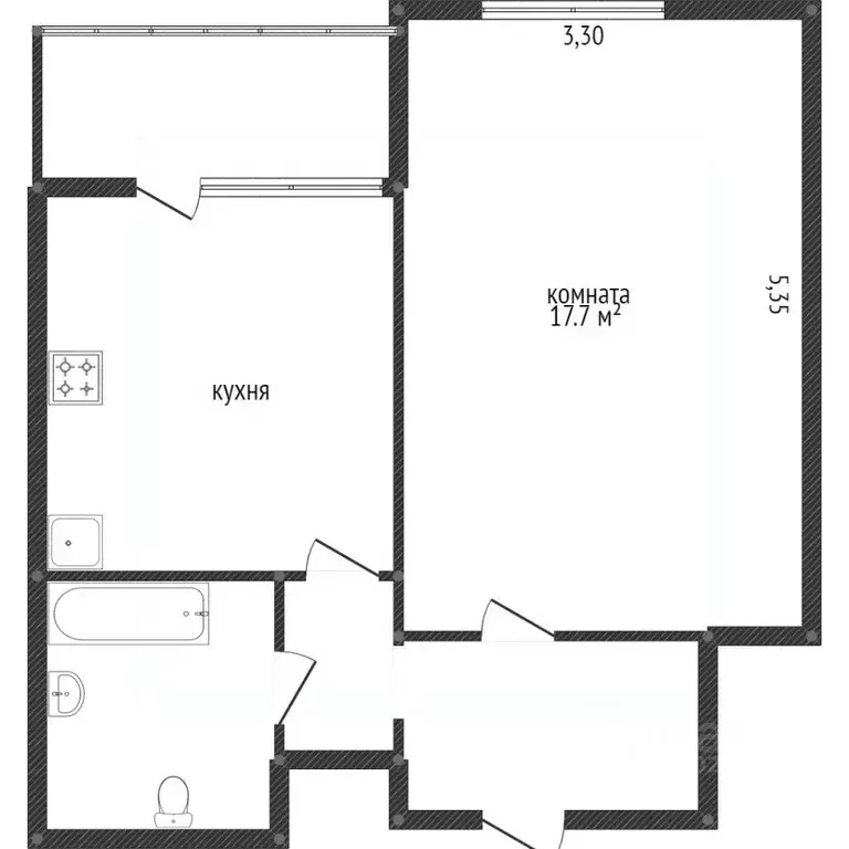 1-к кв. Ханты-Мансийский АО, Сургут ул. Грибоедова, 8/4 (39.0 м) - Фото 1