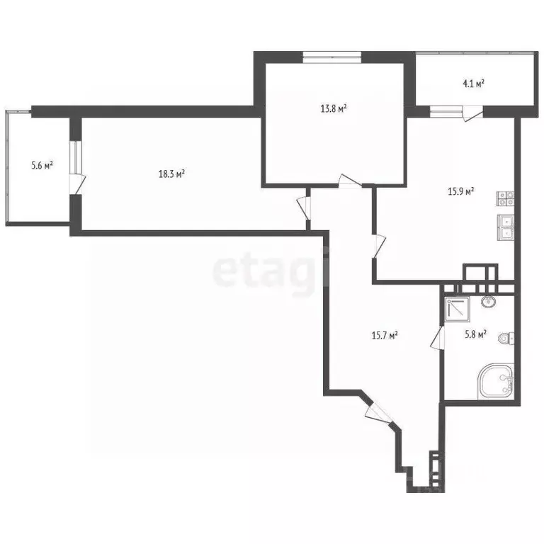 2-к кв. Самарская область, Самара Центральная ул., 25 (70.0 м) - Фото 1