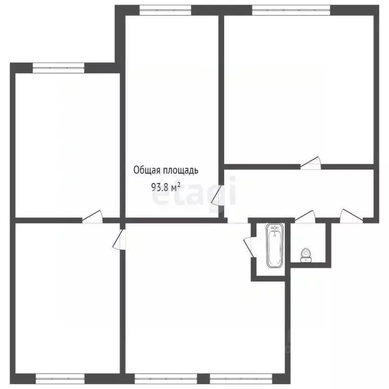 4-к кв. Кемеровская область, Кемерово Рекордная ул., 15 (93.8 м) - Фото 1