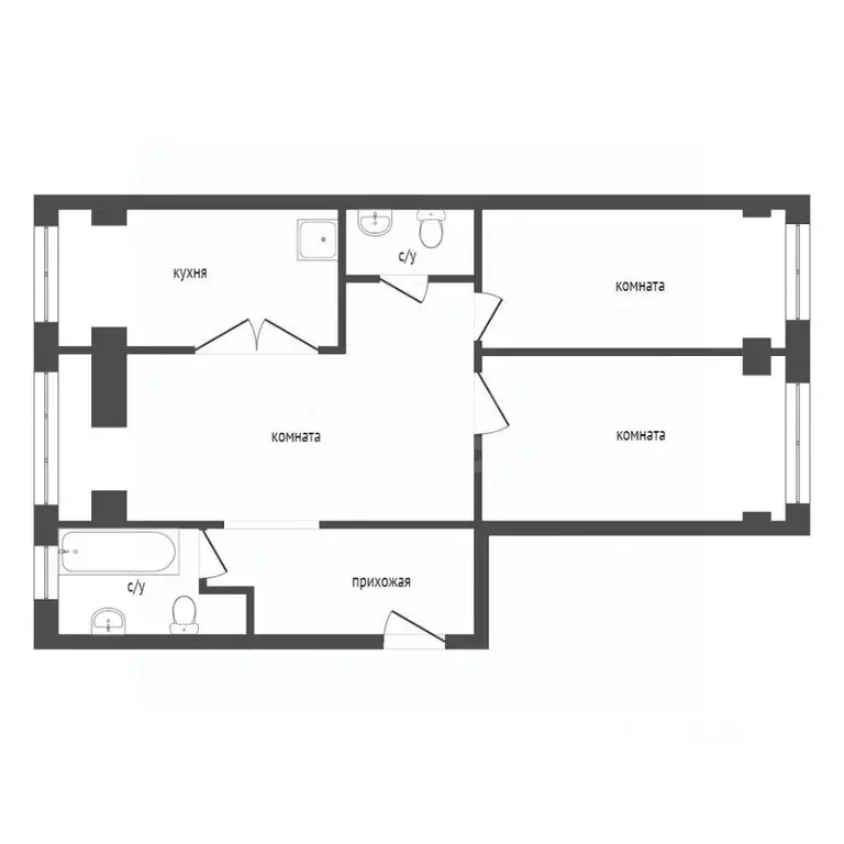 3-к кв. Красноярский край, Красноярск ул. Ленина, 120 (107.0 м) - Фото 2