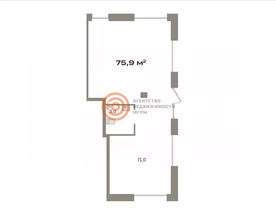 Помещение свободного назначения (75.9 м) - Фото 1