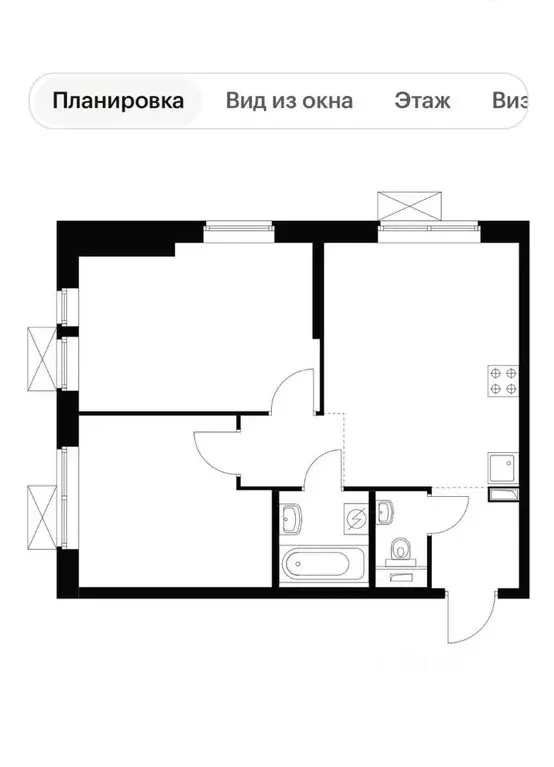 3-к кв. Москва Кронштадтский бул., 8к1 (52.0 м) - Фото 1