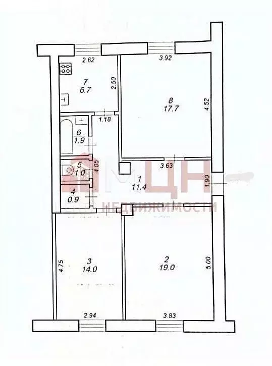 3-к кв. Тверская область, Конаково ул. Гоголя, 13 (72.6 м) - Фото 1