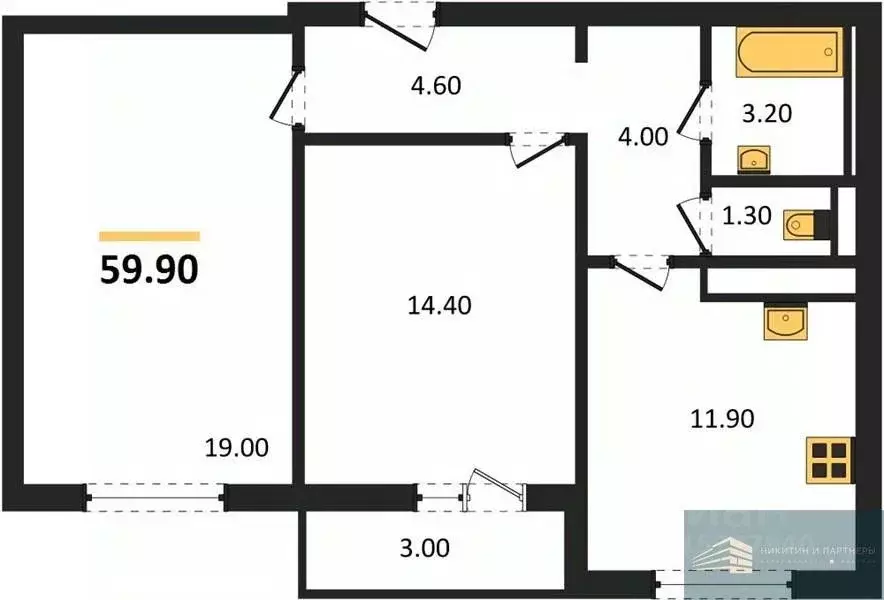2-к кв. Воронежская область, Воронеж ул. Загоровского, 5/2 (59.9 м) - Фото 0