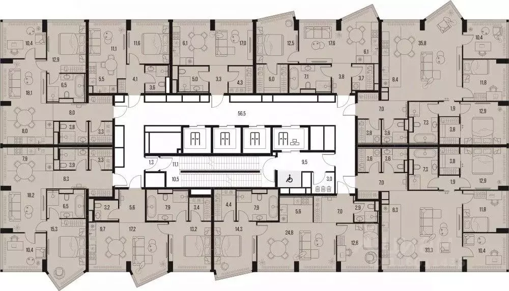 4-к кв. Москва Летниковская ул., 11к1 (103.9 м) - Фото 1