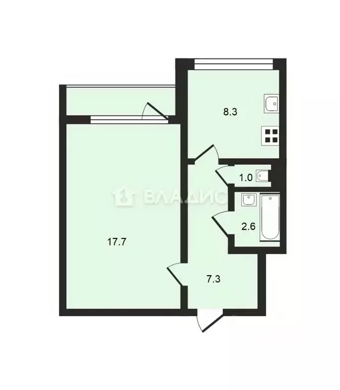 1-к кв. Санкт-Петербург Комендантский просп., 50к3 (36.9 м) - Фото 2