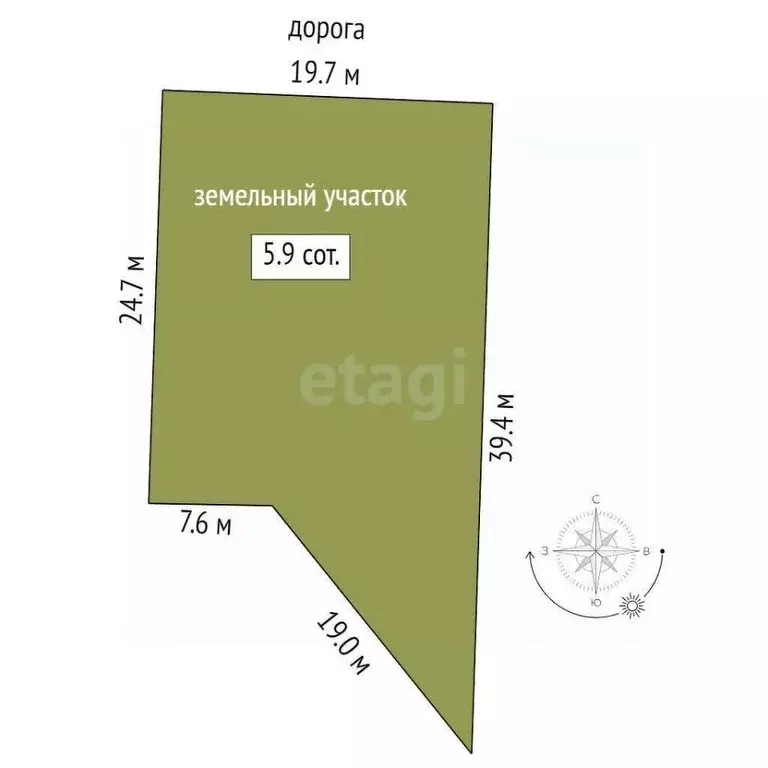 Участок в Тюменская область, Нижнетавдинский муниципальный округ, 7 ... - Фото 1