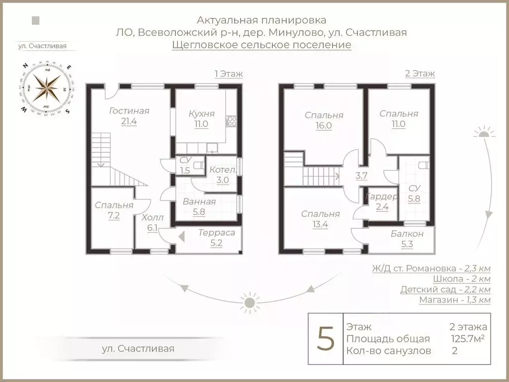 Дом в Ленинградская область, Всеволожский район, Щегловское с/пос, д. ... - Фото 2