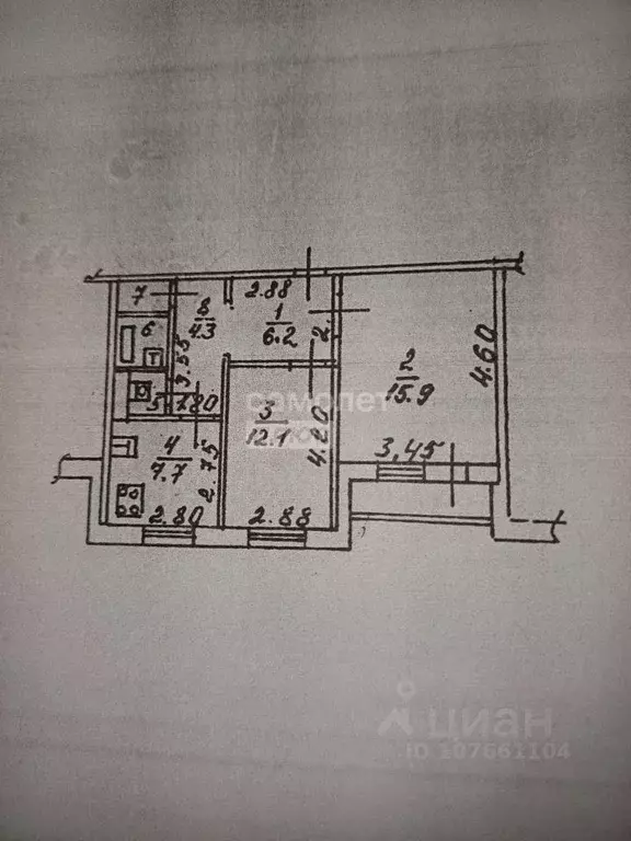 2-к кв. Липецкая область, Липецк ул. А.Г. Стаханова, 44 (53.7 м) - Фото 2