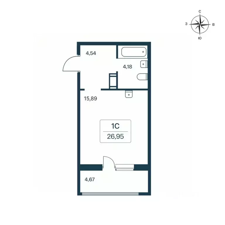Студия Ленинградская область, Всеволожский район, Заневское городское ... - Фото 1