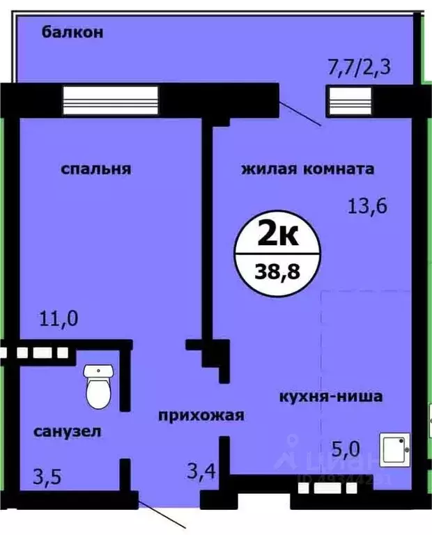 2-к кв. Красноярский край, Красноярск Садоводческое товарищество Химик ... - Фото 0