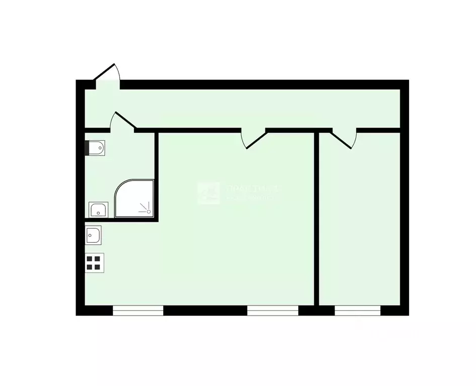 2-к кв. Московская область, Лобня Деповская ул., 2 (42.0 м) - Фото 1