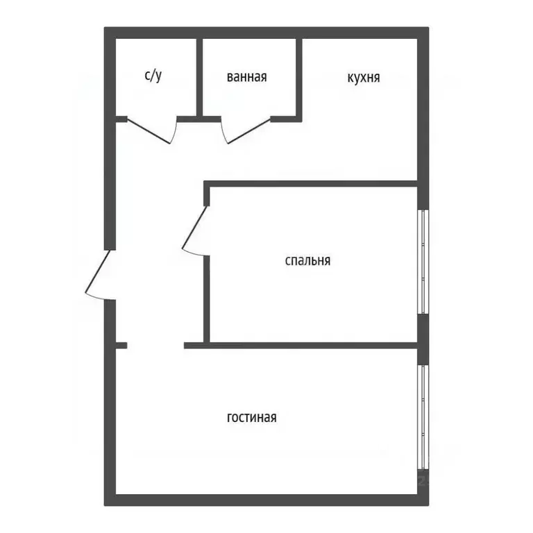 2-к кв. Воронежская область, Воронеж ул. Кропоткина, 1 (55.8 м) - Фото 1