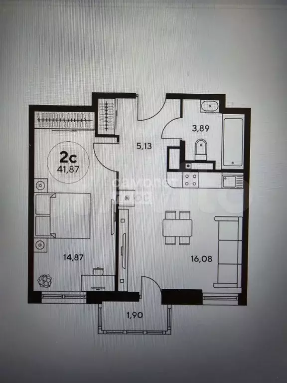 2-к. квартира, 41 м, 24/25 эт. - Фото 0
