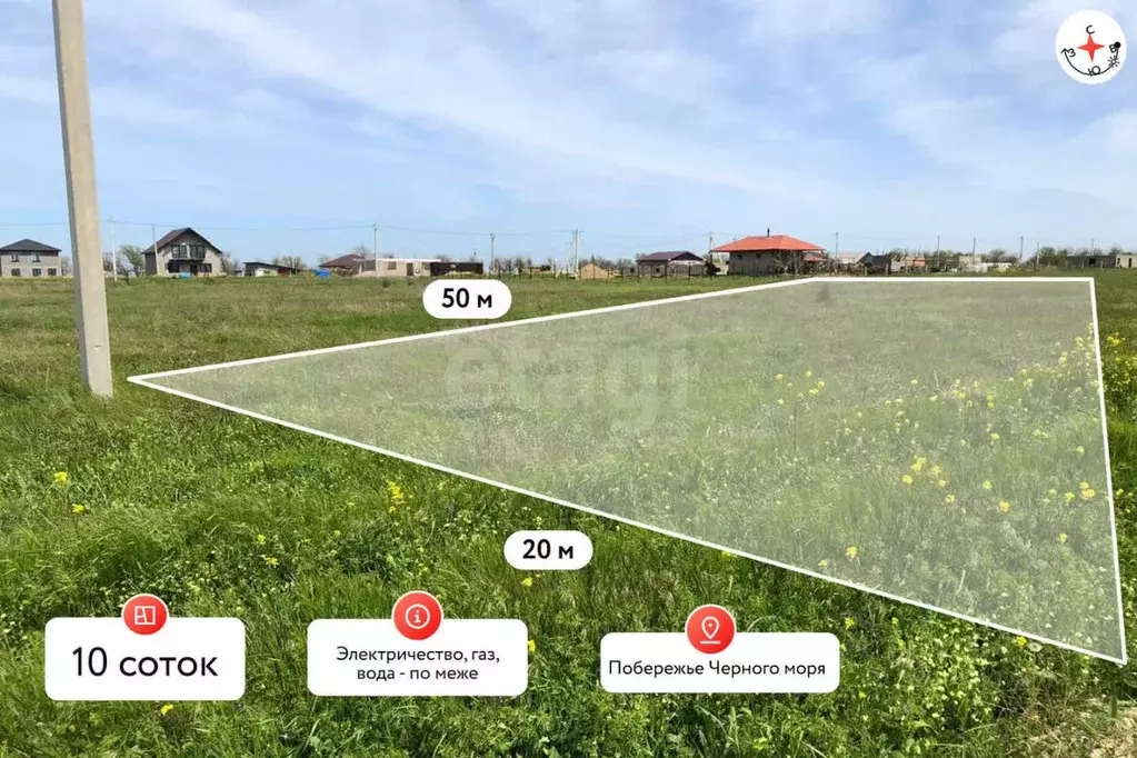 Участок в Краснодарский край, Темрюкский район, Новотаманское с/пос, ... - Фото 1