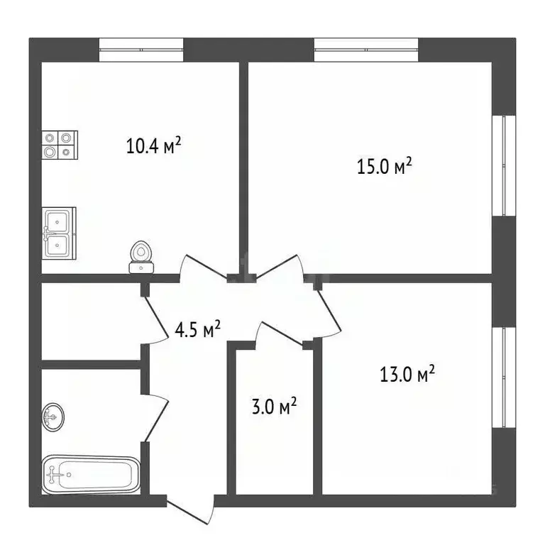2-к кв. Московская область, Красногорск городской округ, Нахабино пгт ... - Фото 2