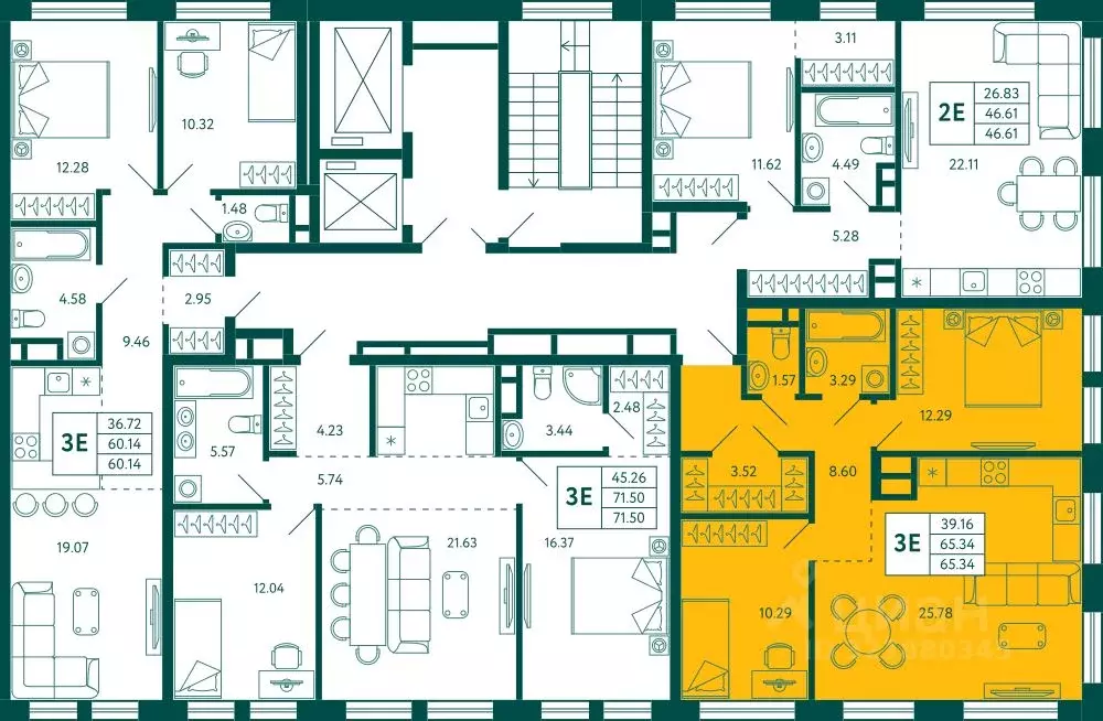 2-к кв. Башкортостан, Уфа Зеленая Роща жилрайон, Терле Парк жилой ... - Фото 2