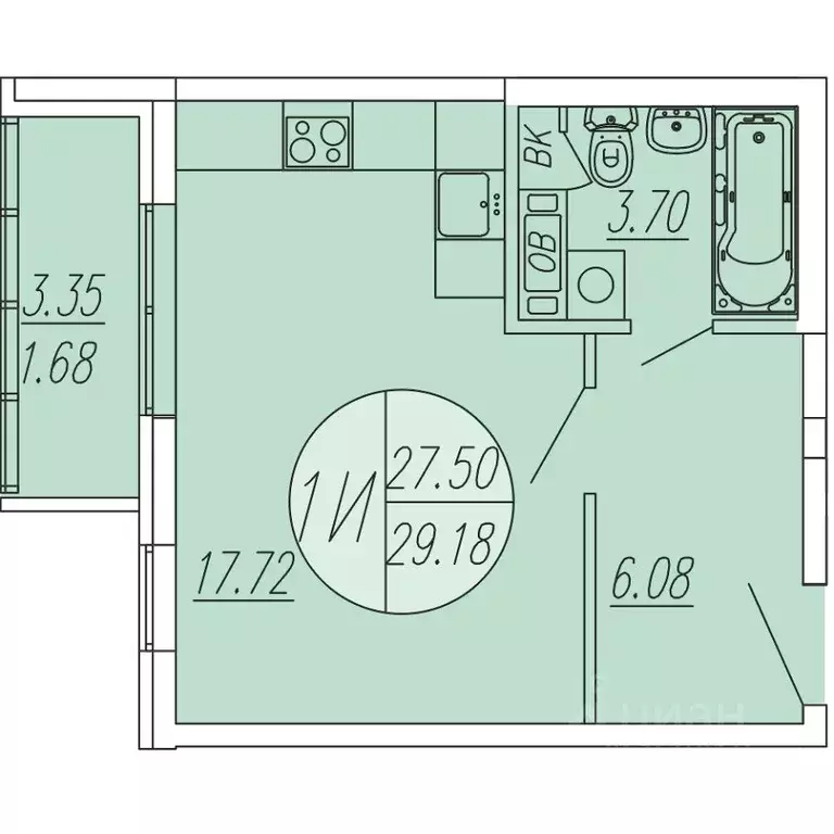 Студия Московская область, Мытищи городской округ, д. Шолохово ... - Фото 1