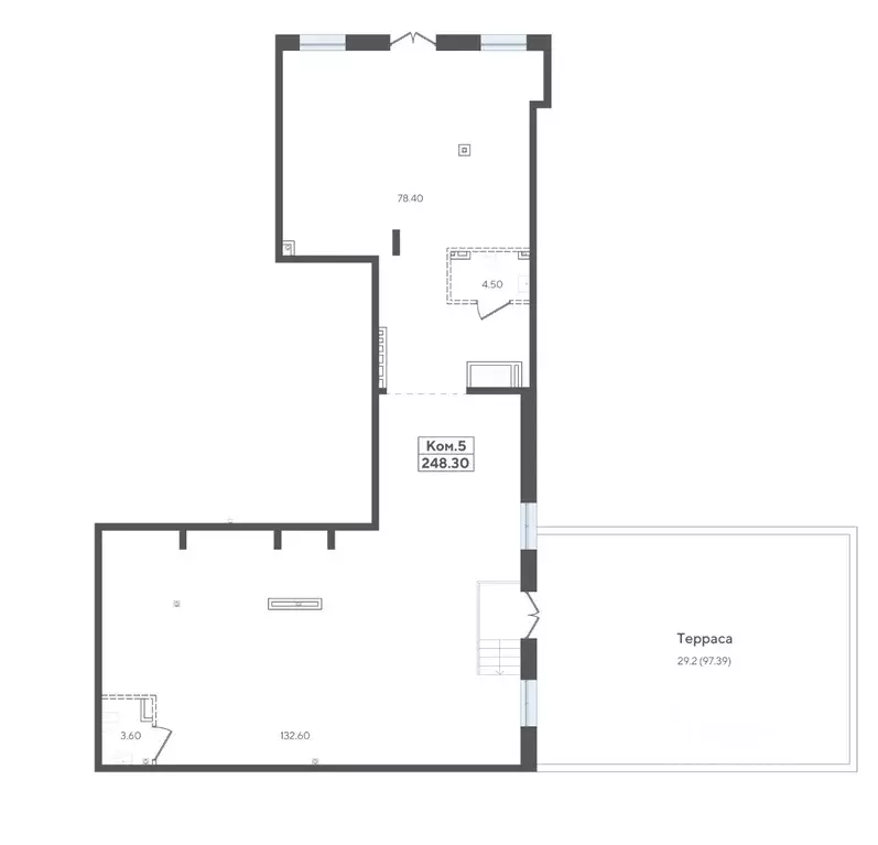 Торговая площадь в Татарстан, Казань Астрономическая ул., 2/45 (248 м) - Фото 1