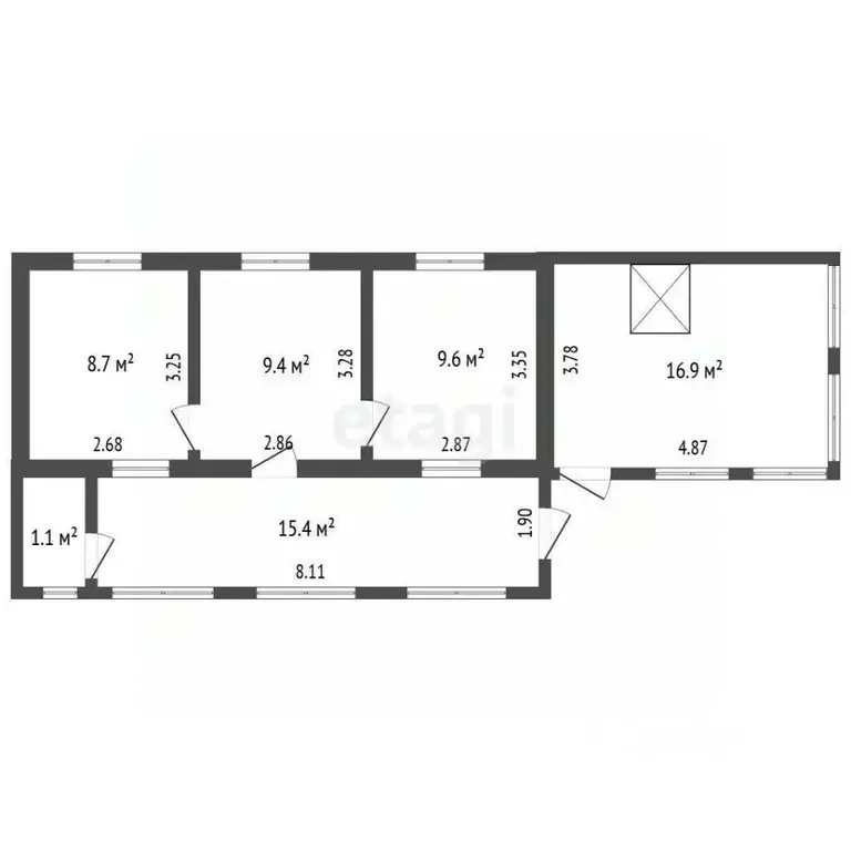 Дом в Калужская область, Ермолино Боровский район, ул. Мира, 40 (62 м) - Фото 2