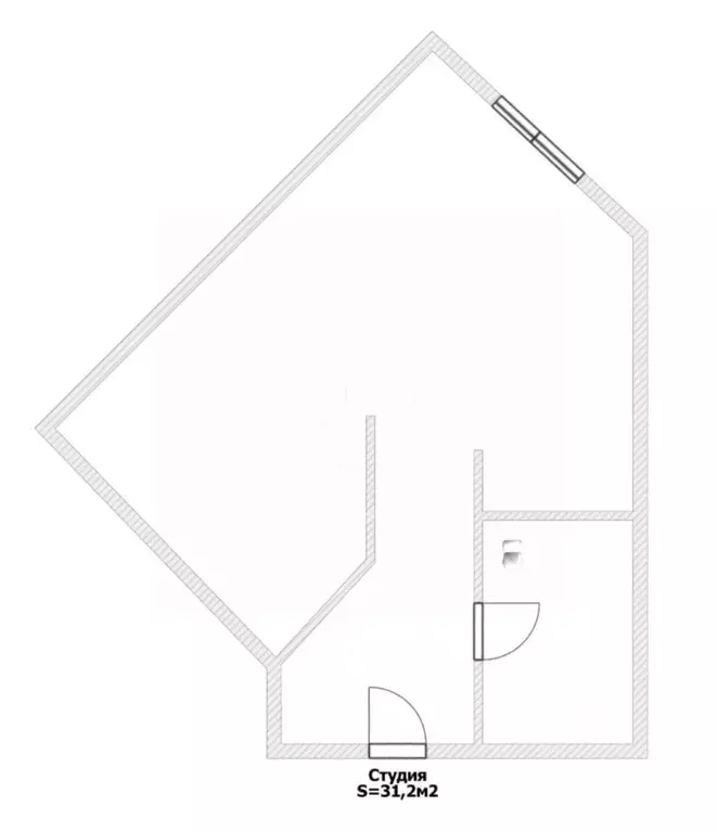 Студия Калининградская область, Светлогорск ул. Ленина, 52 (31.2 м) - Фото 2
