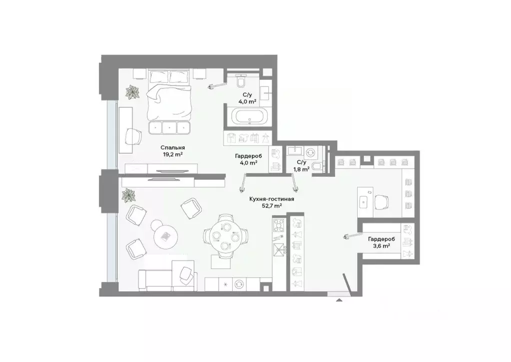 1-к кв. Москва Ленинский просп., 2 (85.3 м) - Фото 2