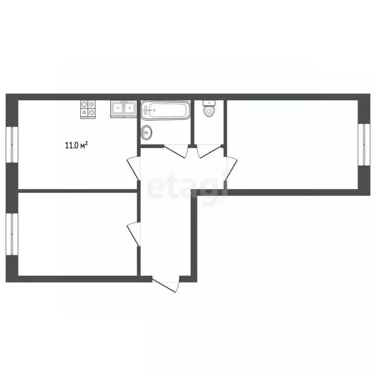 2-к кв. Московская область, Дмитровский муниципальный округ, ... - Фото 2