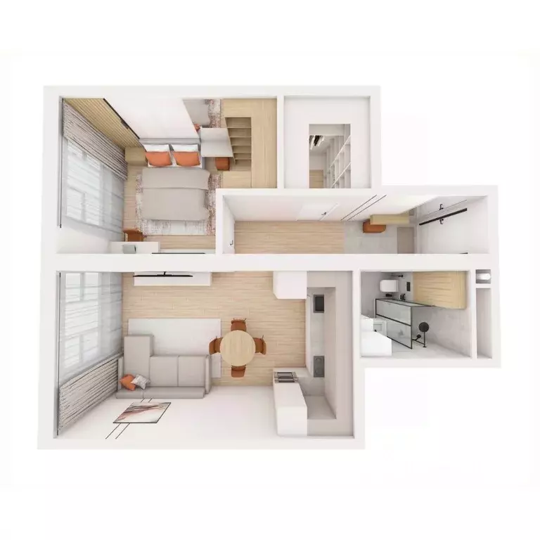 2-к кв. Приморский край, Владивосток ул. Нейбута (53.5 м) - Фото 2