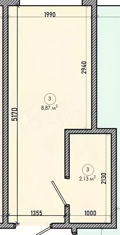 Студия Санкт-Петербург Коломенская ул., 10 (11.0 м) - Фото 2