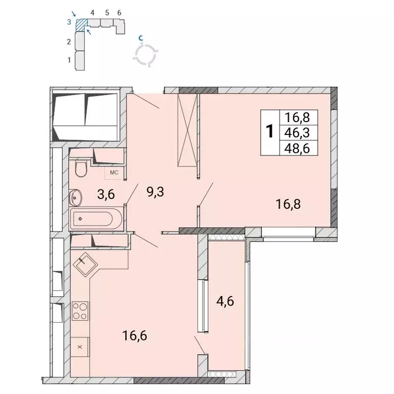 1-к кв. Московская область, Балашиха Железнодорожный мкр, ул. ... - Фото 1