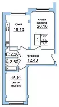 2-к кв. Псковская область, Псковский район, Завеличенская волость, д. ... - Фото 1