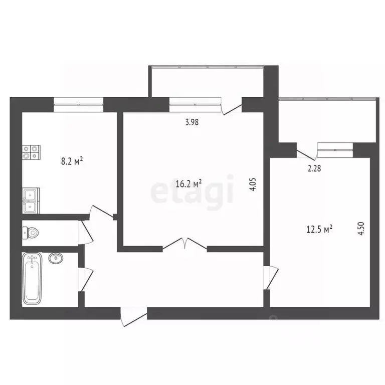 2-к кв. Крым, Армянск Имени Генерала Корявко мкр, 3 (48.5 м) - Фото 1