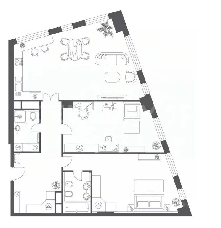 3-к кв. Москва Мытная ул., 40к1 (129.0 м) - Фото 1