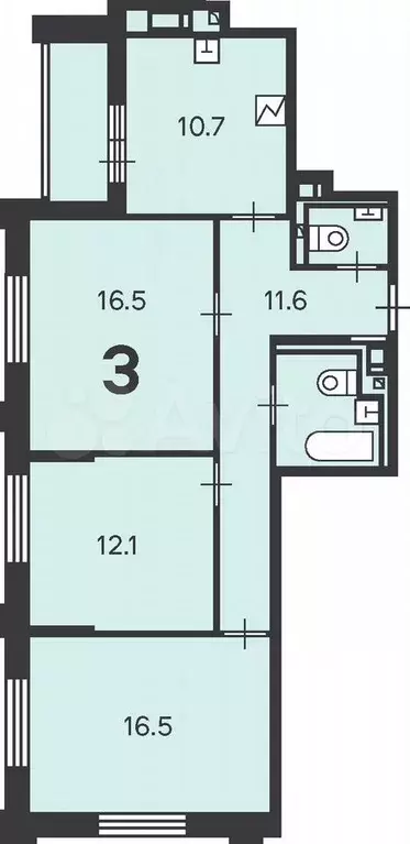 Аукцион: 3-к. квартира, 73,2 м, 2/18 эт. - Фото 0