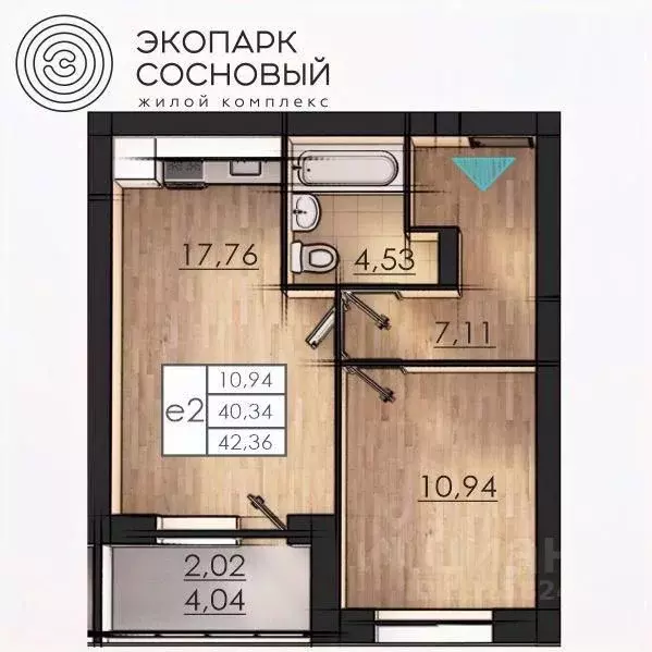 1-к кв. Пермский край, Пермь ул. Борцов Революции, 1А (40.0 м) - Фото 0