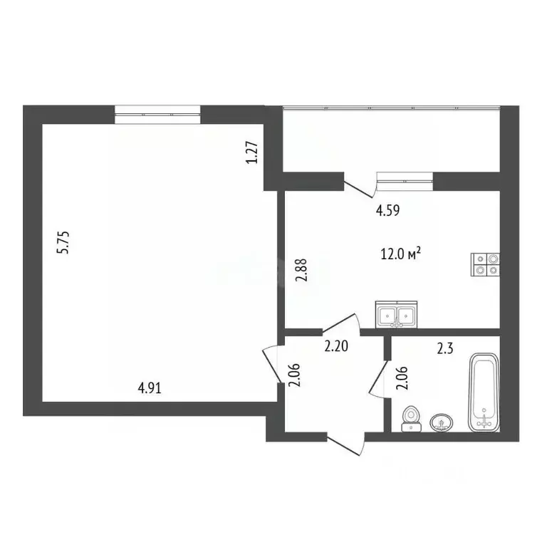 1-к кв. Самарская область, Самара ул. Ерошевского, 31 (50.0 м) - Фото 2