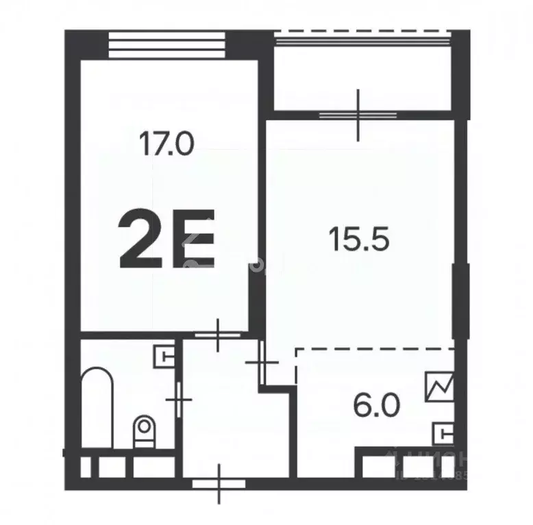 2-к кв. Москва Клинская ул., 2Ак7 (48.0 м) - Фото 2