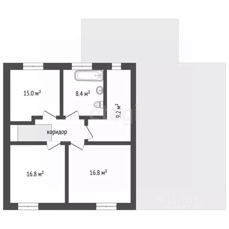 Дом в Воронежская область, Рамонский район, Горожанское с/пос, д. ... - Фото 2