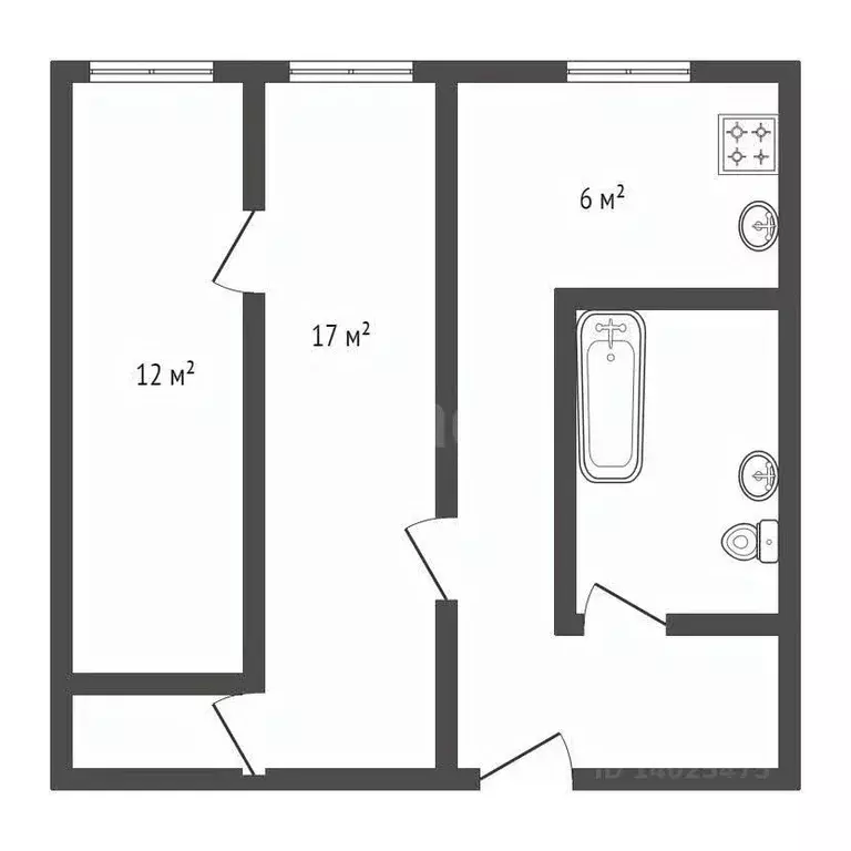 2-к кв. Владимирская область, Ковров Моховая ул., 7 (40.4 м) - Фото 1