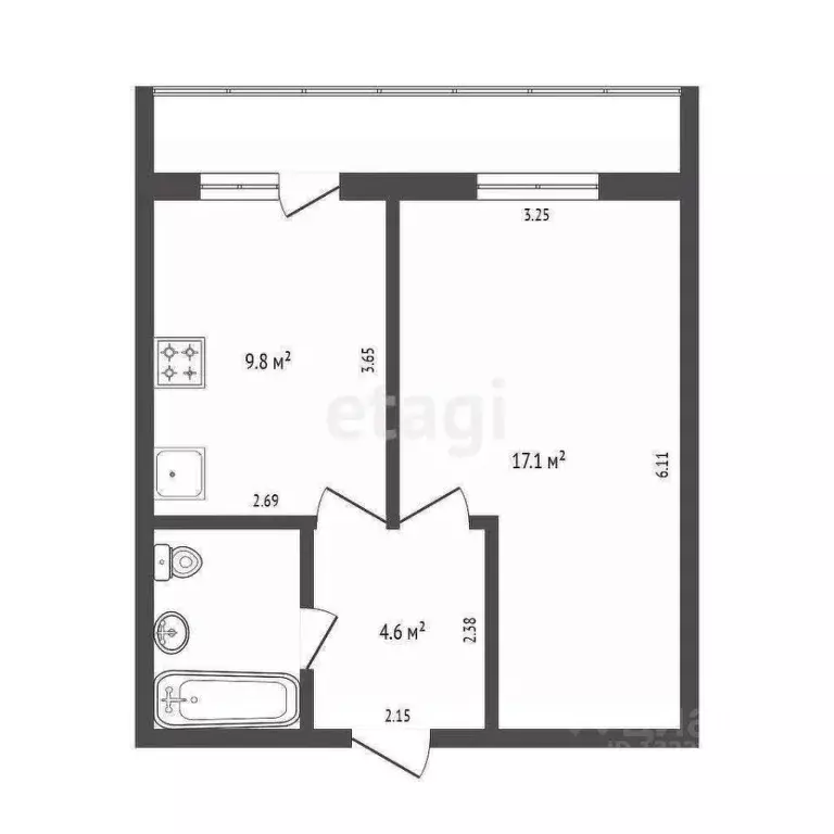 1-к кв. Вологодская область, Вологда Воркутинская ул., 14Б (35.6 м) - Фото 0